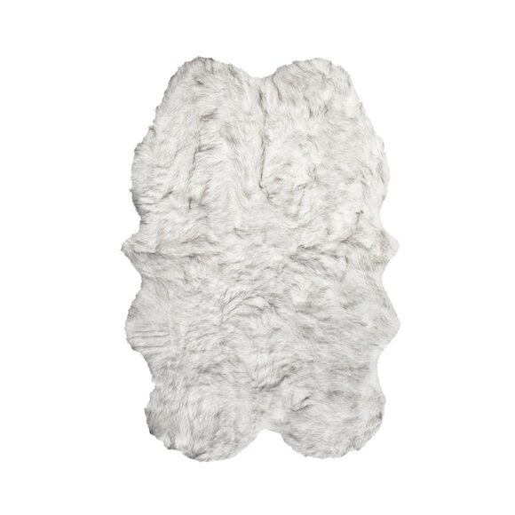 Luxe Home Decor Gordon Faux Sheepskin Quattro Rug1-PieceGradient grey